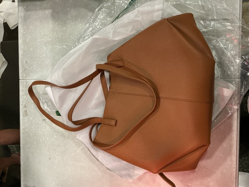Condition photo showing Good Condition for juoxeepy work bag faux leather tote bag for women trendy handbag purse fall shoulder bag with magnetic closure camel large