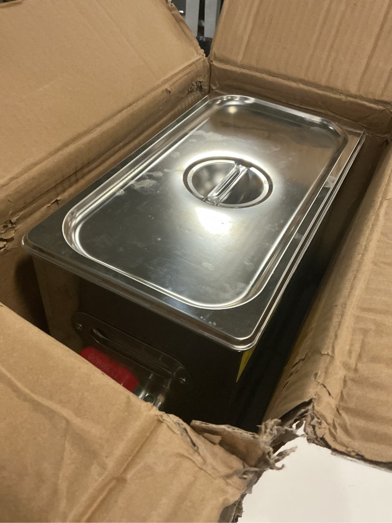 Condition photo showing As Is for vevor commercial ultrasonic cleaner 6l professional ultrasonic cleaner 40khz with digital timer&heater 110v excellent cleaning machine for watch instruments industrial parts excellent cleaner solution 6l cleaner