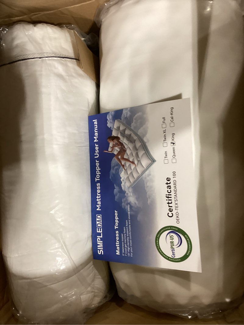 king mattress topper, 4.5 inch memory foam mattress topper for back pain & pressure relief - 2.5" co