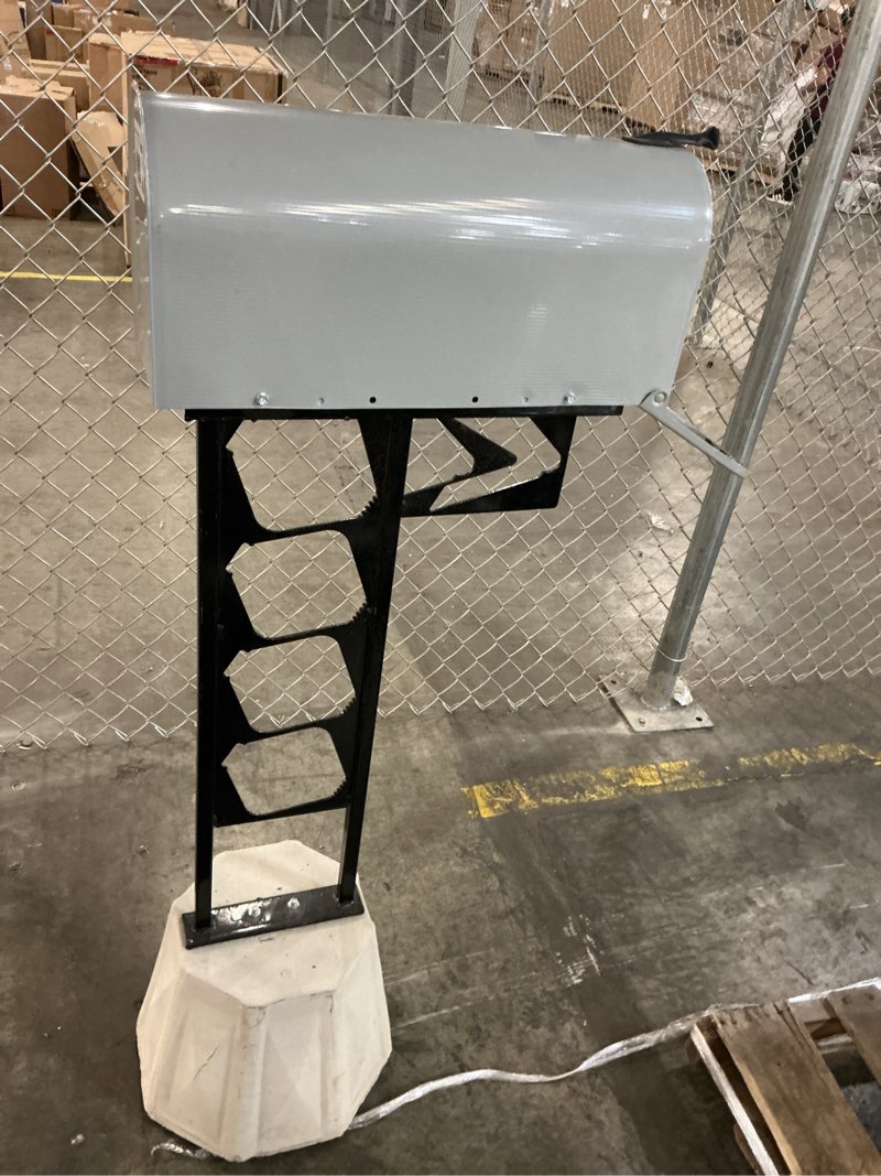 Condition photo showing As Is for concrete base standard mailbox