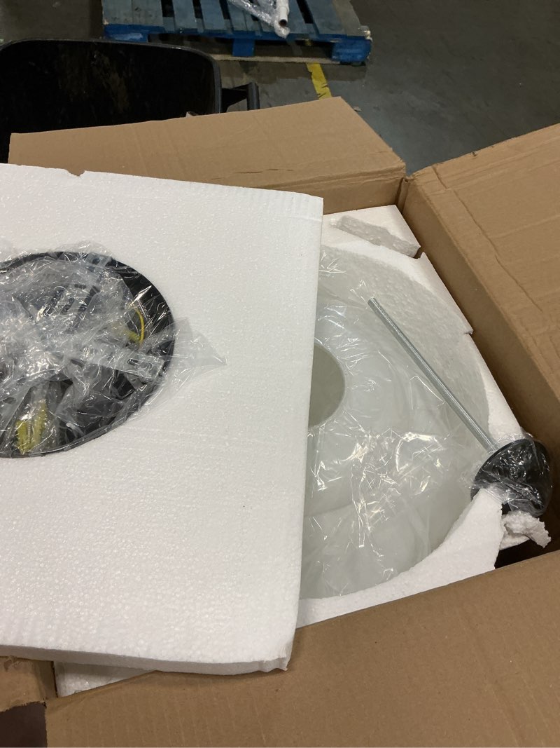 Condition photo showing Good Condition for bofea-milk glass flush ceiling light,modern schoolhouse semi-flush mount ceiling lights,large black flush mount ceiling light,indoor vintage lighting for living room hallway foyer