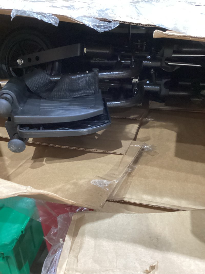 Condition photo showing As Is for Medline Comfortable Folding Wheelchair with Swing-Back Desk-Length Arms and Swing-Away Footrests, 18”W x 16X”D Seat 18" Seat Width