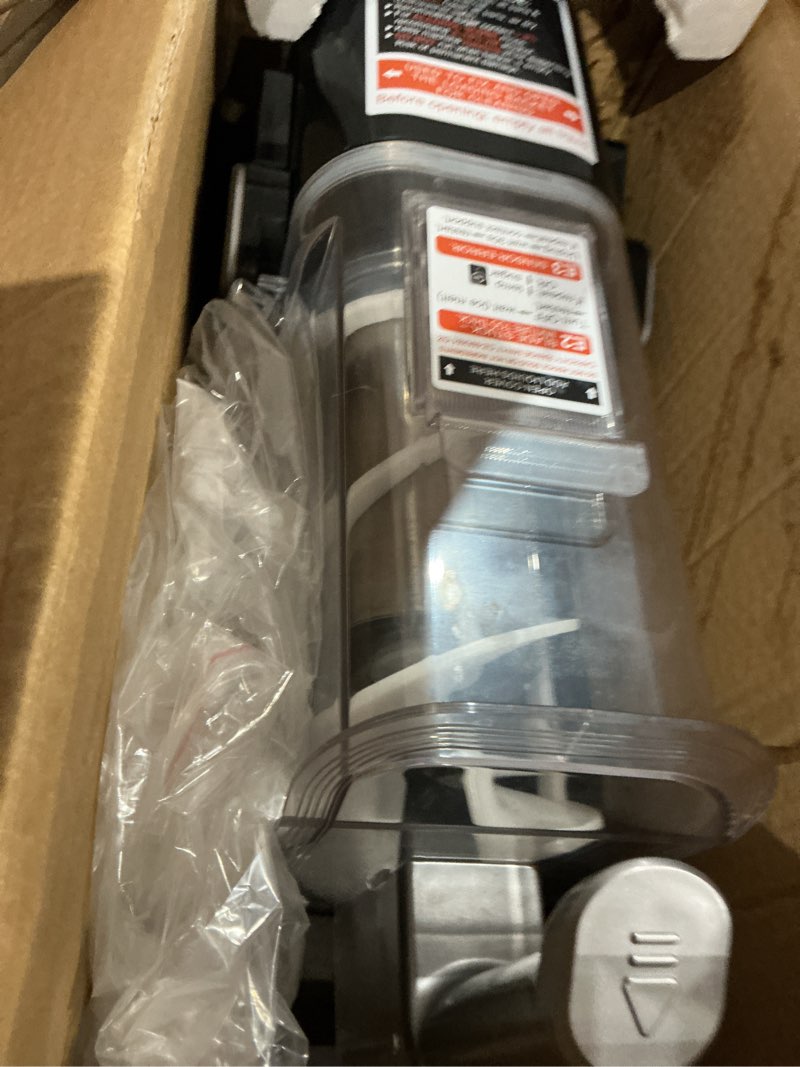 Condition photo showing As Is for lifecreek 88oz slushie machine for home, no ice needed frozen drink maker with 7 presets, auto-clean, one-touch start, recipe book included, slushie maker for margarita, milkshake, frappe, silver