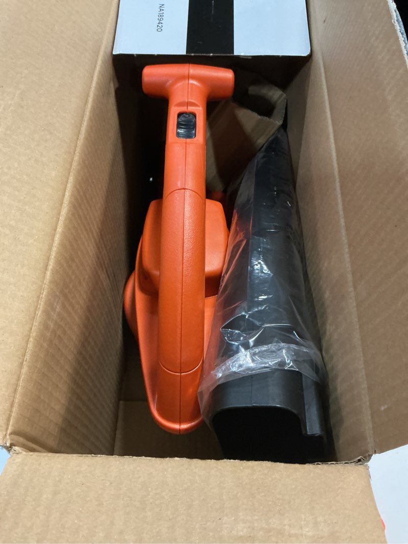 Condition photo showing Good Condition for BLACK+DECKER Electric Leaf Blower, Handheld Blowers for Lawn Care, Lightweight, 180 MPH 180 CFM, 7-Amp, Corded (LB700) Blower Only