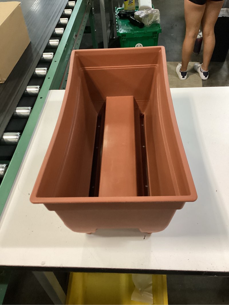 Condition photo showing As Is for styles selection brown window box