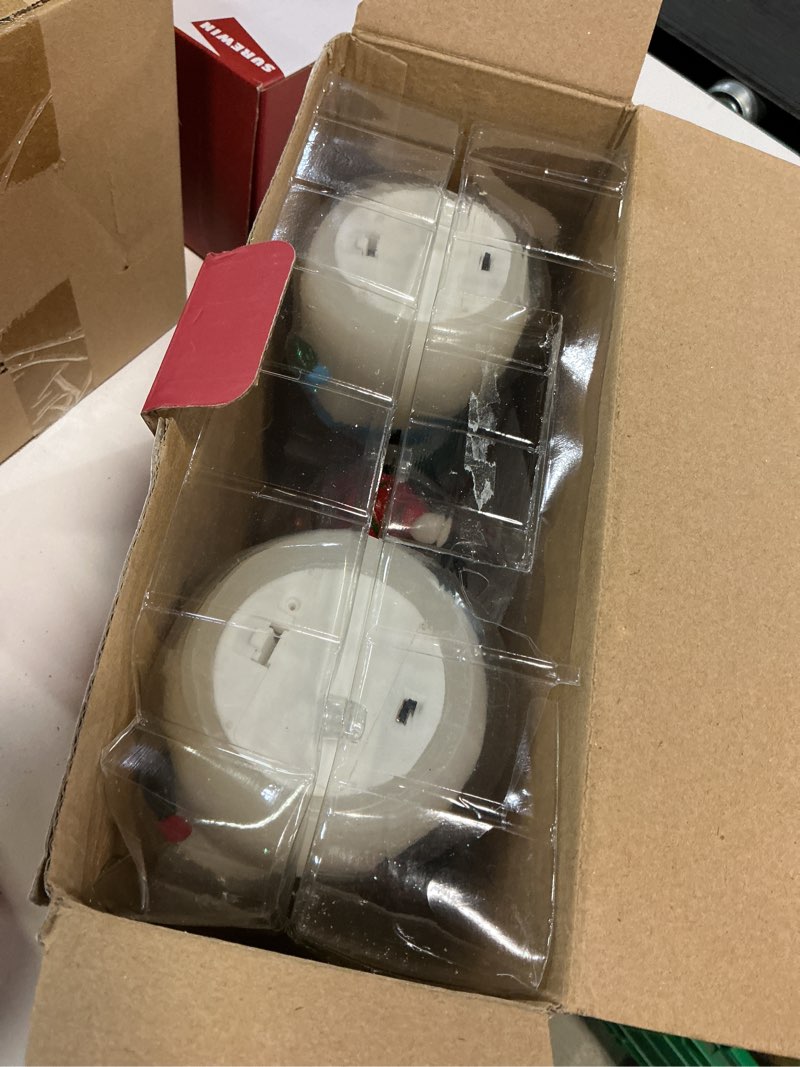 Condition photo showing Good Condition for Christmas LED Flameless Candles Snowman Novelty Lighting Battery Operated with Remote Real Wax Flickering Candles Decorative for Holiday Winter Bedroom Snowman Theme Decor Mothers Day Gifts