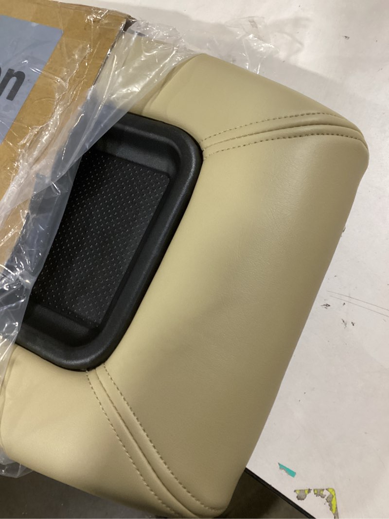 Condition photo showing As Is for Center Console TOP LID Storage ARMREST Complete Assembly TAN Beige FITS 1999-2007 Silverado Sierra Tahoe Avalanche Suburban