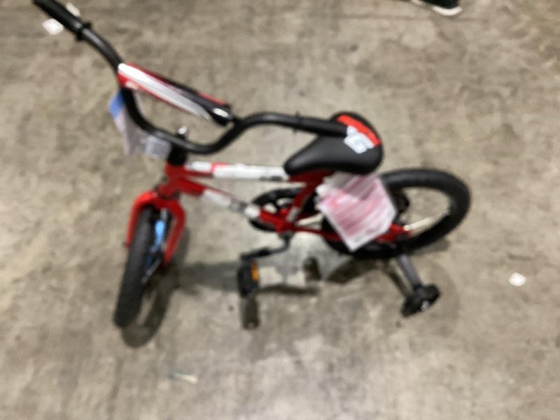 Condition photo showing As Is for huffy 16 in. rock it kids bike for boy ages 4 and up, child, red
