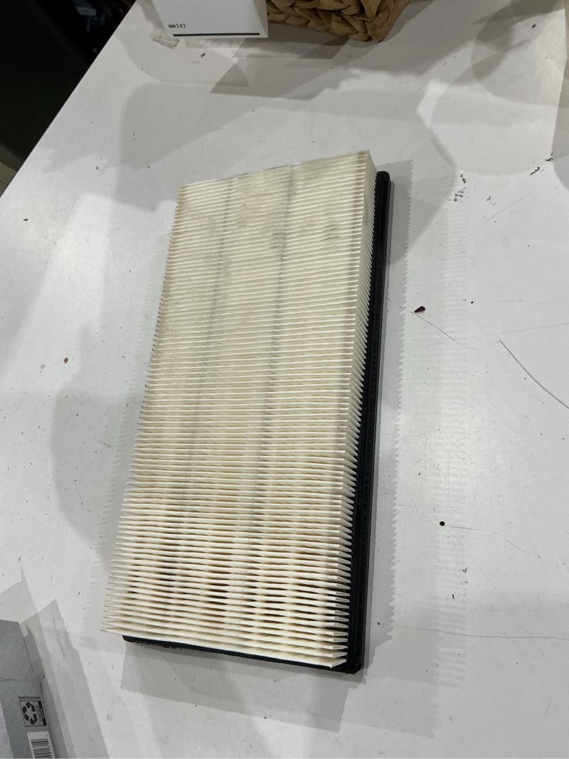 Condition photo showing As Is for super tech 1020 engine air filter, replacement filter for chrysler or dodge fits select: 1994-2001 dodge ram 1500, 1987-2001 jeep cherokee