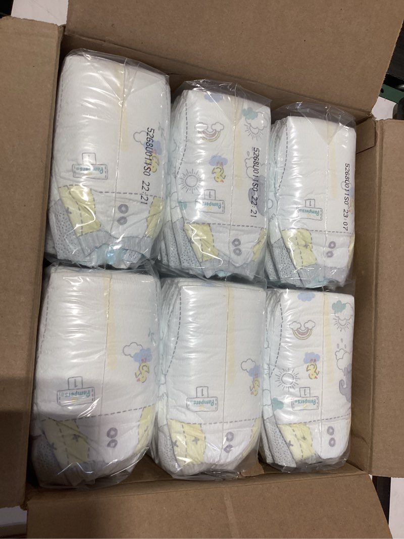 Condition photo showing New/Like New for Pampers Swaddlers Diapers, Size 1 (8-14 lbs), 198 Count, Absorbent, Keeps Baby Dry and Comfortable, Skin Safe Disposable Baby Diaper (Packaging May Vary) Size 1 198