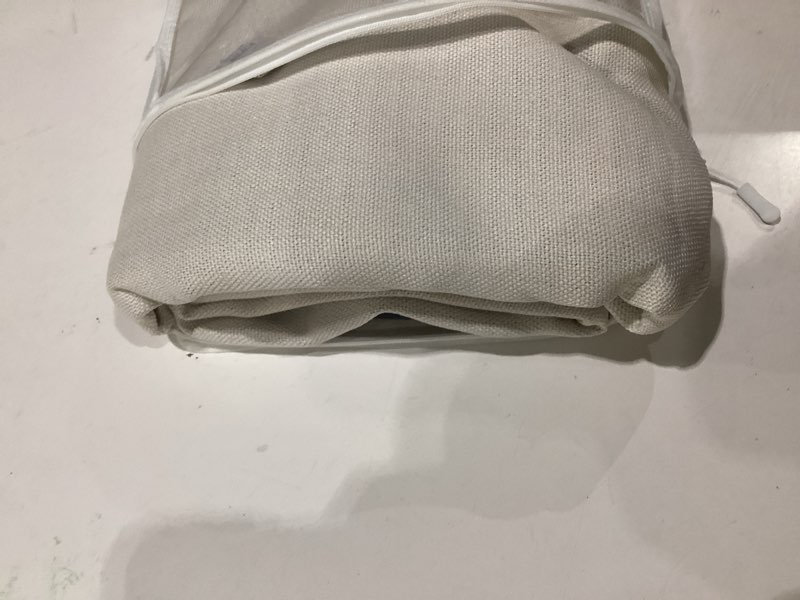 Condition photo showing As Is for hpd half price drapes - faux linen curtains for living room (1 panel) - 50w x 96l - textured room darkening curtains for bedroom 96 inches long - drapes for home decor, birch taupe birch 50"w x 96"l (pack of 1)