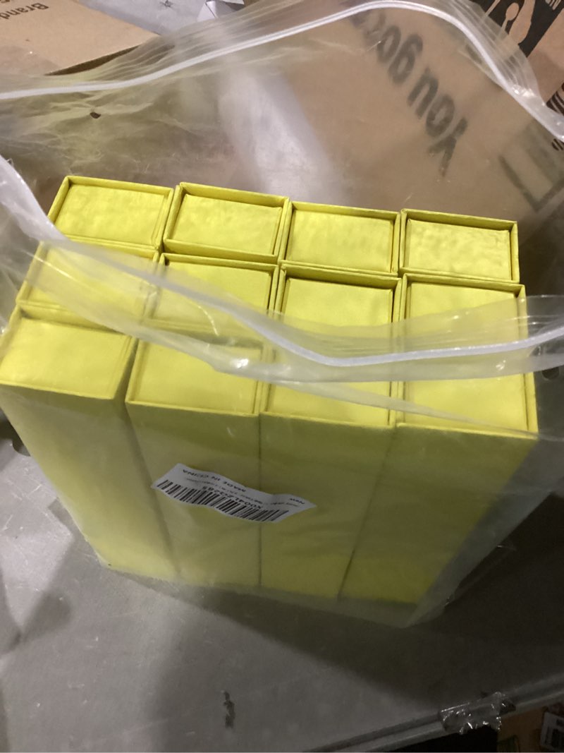 Condition photo showing Good Condition for Jewelry Gift Box, 12 Pack Velvet Lined Style Box for Necklace & Bracelet Organizer Elegant Jewelry Storage Box for Gift Giving Flip-Up Design Ring & Necklace Packaging, 8.3x1.8x1.4 Inches (Dark Green)