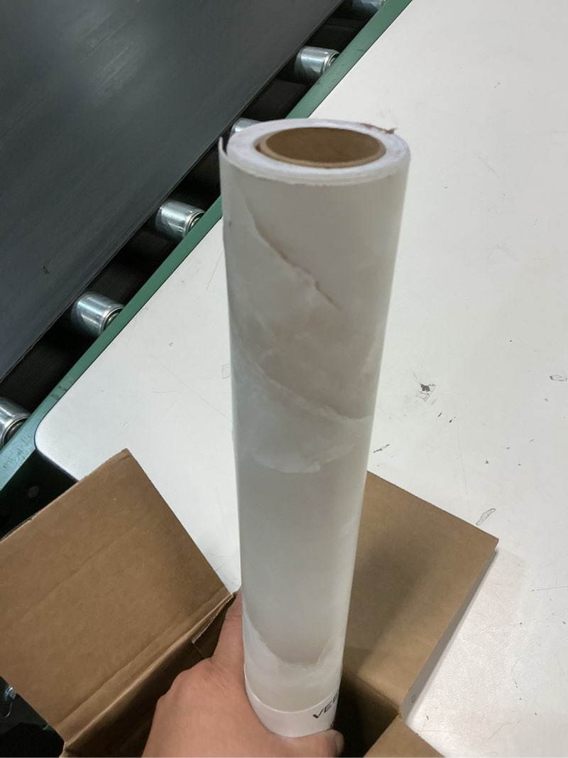Condition photo showing Good Condition for VEELIKE Peel and Stick Countertops Waterproof Cream Onyx Marble Contact Paper for Countertops 24''x118'' Countertop Contact Paper Marble Wallpaper Self Adhesive Counter Top Wrap for Kitchen Bathroom 24" x 118"