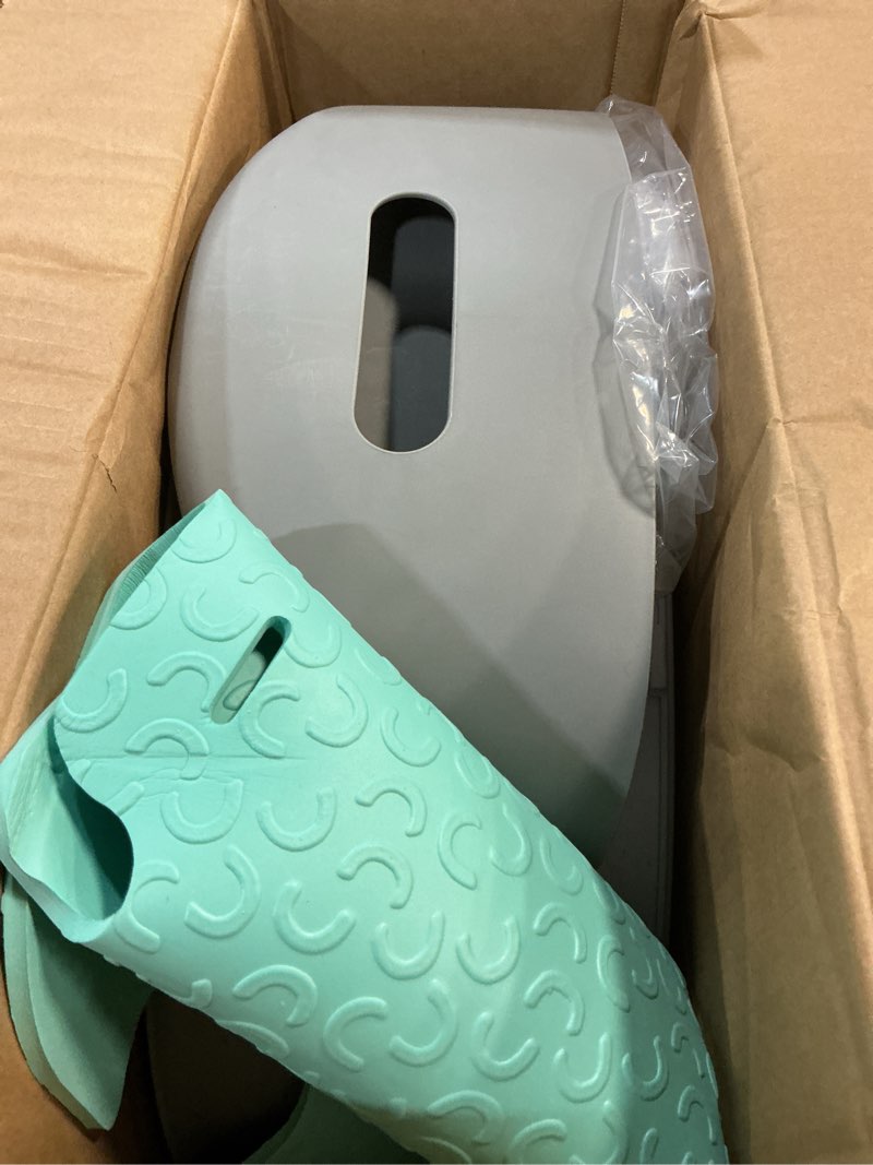 Condition photo showing Good Condition for infantino music & lights 3-in-1 discovery seat & booster, interactive toddler seat for dining table or kitchen chair, baby activity center & snack tray, 20 sounds & songs, lightweight baby essentials teal seat