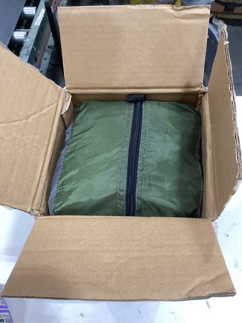 Condition photo showing As Is for xl 4 person dome camping tent, double layer waterproof, removable rain fly, for outdoor hiking, fishing 4 people army green