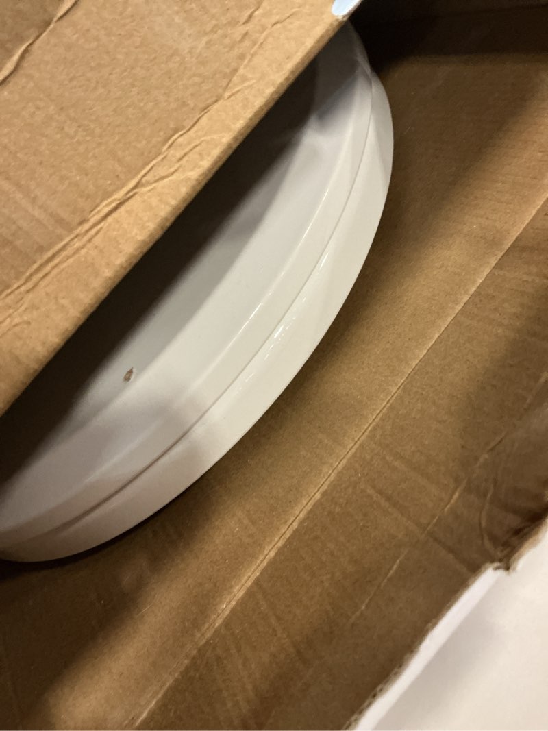 Condition photo showing As Is for brondell bidet toilet seat non-electric swash seat, fits round toilets, white – dual nozzle system, ambient water temperature – bidet with easy installation s101 round