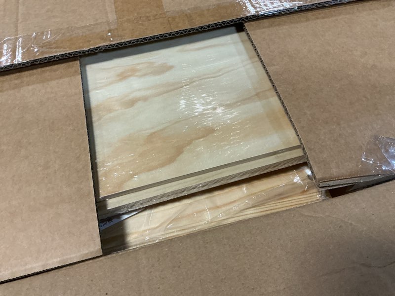 Condition photo showing As Is for Pull Out Drawers For Cabinets, 14''W×21''D×19''H Soft Close Slide Out Wood Shelves Storage Organizer for Kitchen, 3-Tier, Finished, Heavy-Duty, Bottom Assembly