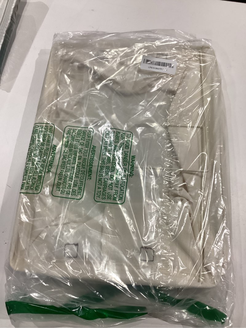 Condition photo showing Good Condition for storageworks fabric storage bins, large storage baskets for shelves, closet organizers and storage bins with metal frame, handles, natural color, 2-pack natural color 16 ½" l x 12" w x 10 ¼" h