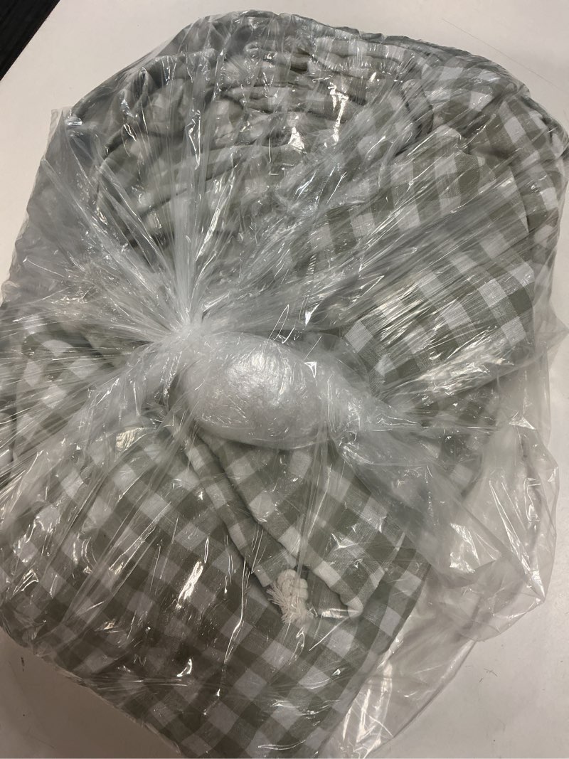 Condition photo showing Good Condition for european linen duvet cover set, full/queen, willowleaf gingham