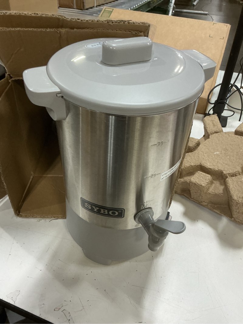 Condition photo showing Good Condition for SYBO Commercial Grade Stainless Steel Percolate Coffee Maker Hot Water Urn for Catering, 30-Cup, 4.5L, Grey 4.5L Grey