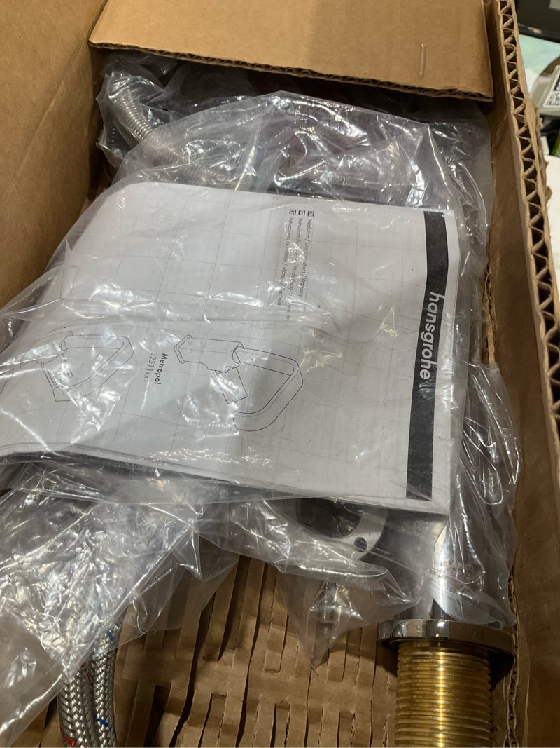 Condition photo showing Good Condition for hansgrohe logis fine bathroom faucet, 1 hole, , bathroom sink faucet for vanity 1.2 gpm, chrome, 71258001 chrome 9-inch