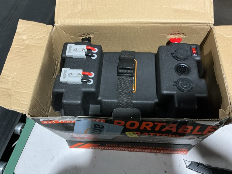 Condition photo showing Good Condition for all-top smart battery box, 12v marine case w/ 50amp connectors, multi ports & circuit breaker for trolling motor, rv & solar panel, battery not included