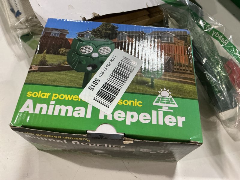 Condition photo showing New/Like New for Ultrasonic Animal Repellent - Deer, Squirrel, Cat Repeller Outdoor Sonic Fortress Pro Solar Waterproof Solar Powered Ultrasonic Device for Garden & Yard Professional Deer Repellent Devices(1 Pack)