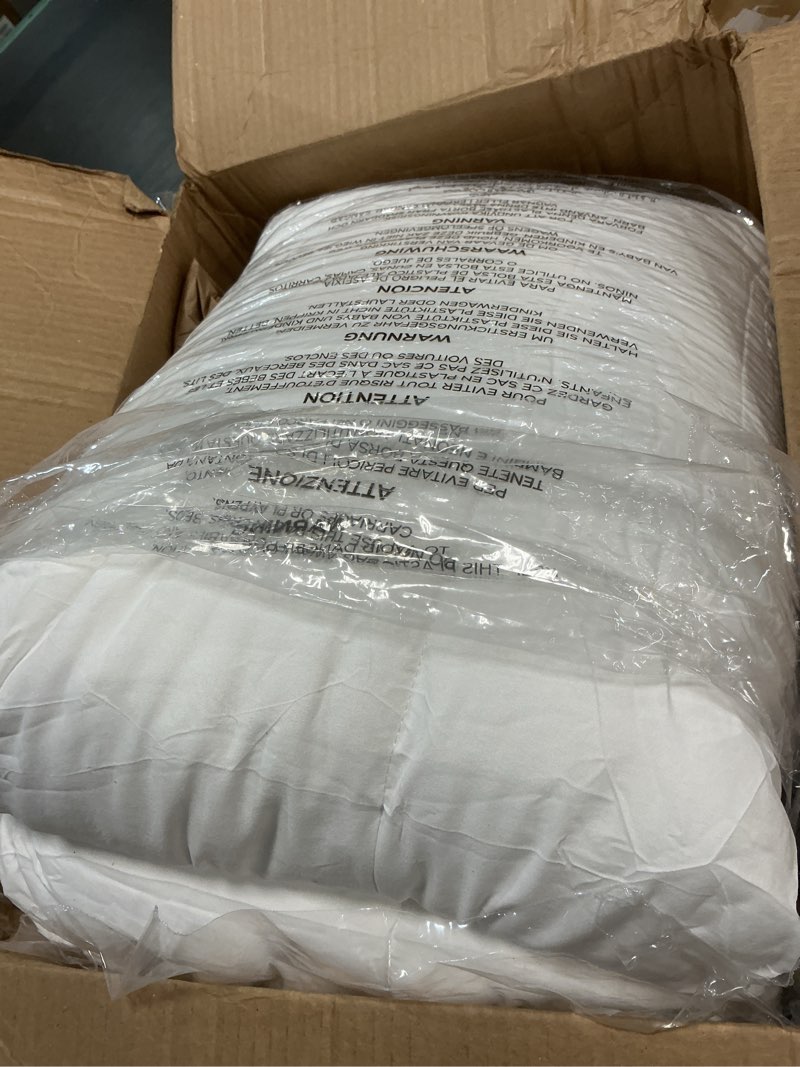 Condition photo showing As Is for bedsure 100% washed cotton duvet cover king size - natural white minimalist cotton duvet cover linen like for all seasons - gentlesoft™ plain simple bedding (natural white, king, 104"x90") king (104" x 90") 00 - natural white (no comforter)