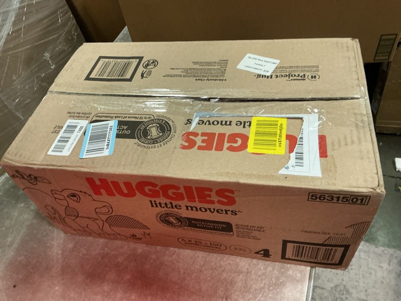 Condition photo showing New/Like New for huggies little movers disposable diapers - econ+ pack - size 4 - 150ct