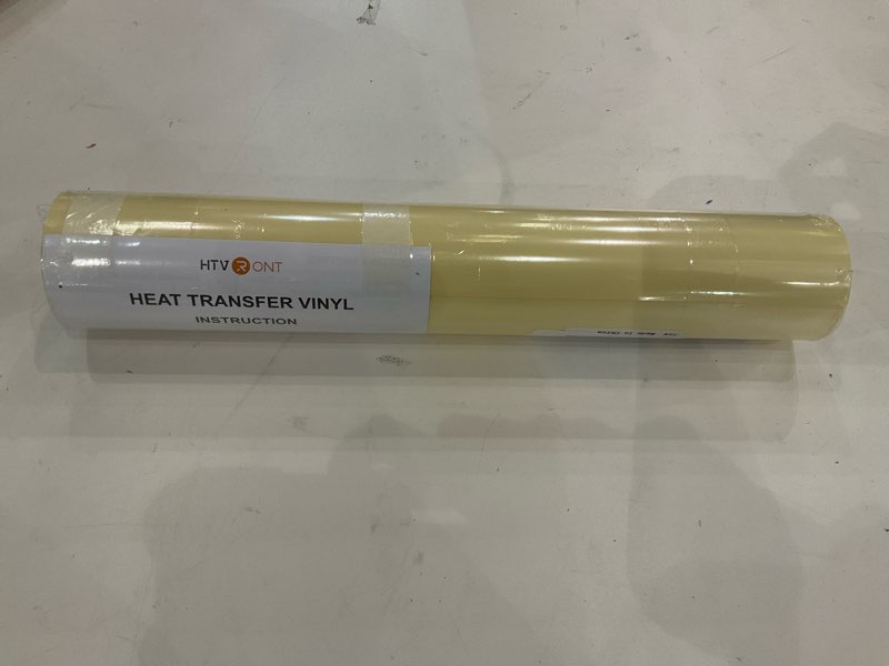 Condition photo showing New/Like New for HTVRONT Beige Heat Transfer Vinyl Roll - 12" x 30ft Beige Iron on Vinyl for Shirts, Light Brown HTV Vinyl Easy to Use, Easy to Cut & Weed for Heat Transfer Vinyl Design