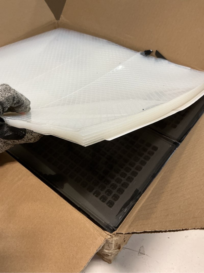 Condition photo showing As Is for Kuject X-Large Shoe Storage Boxes Organizers Clear Plastic Stackable 12 Pack, Shoe Rack & Holder Substitute, Sneaker Containers, Toy Storage Organizer Bins for Entryway, Closet, Under Bed, Black Black X-Large