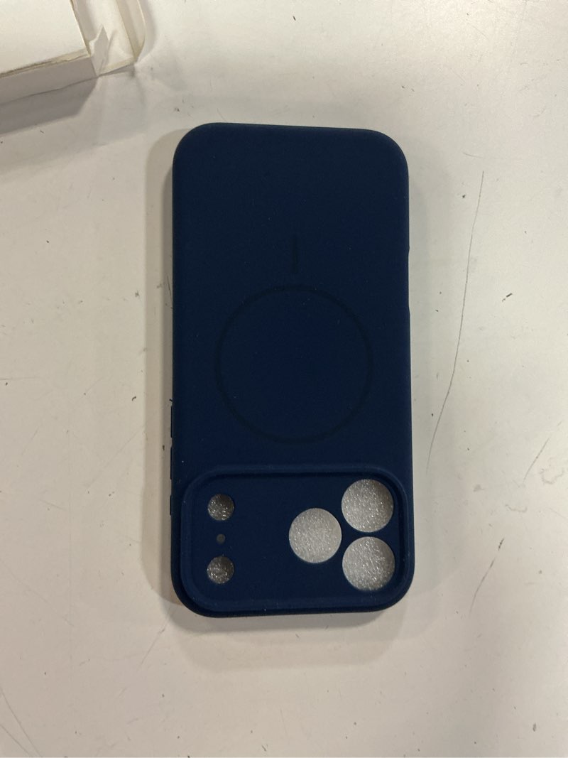 Condition photo showing Good Condition for miracase magnetic for iphone 17 pro max case, compatible with magsafe, integrated silicone camera control cover, 3.0mm thicken shockproof drop protection phone case for 17 promax, dark blue dark blue iphone 17 pro max