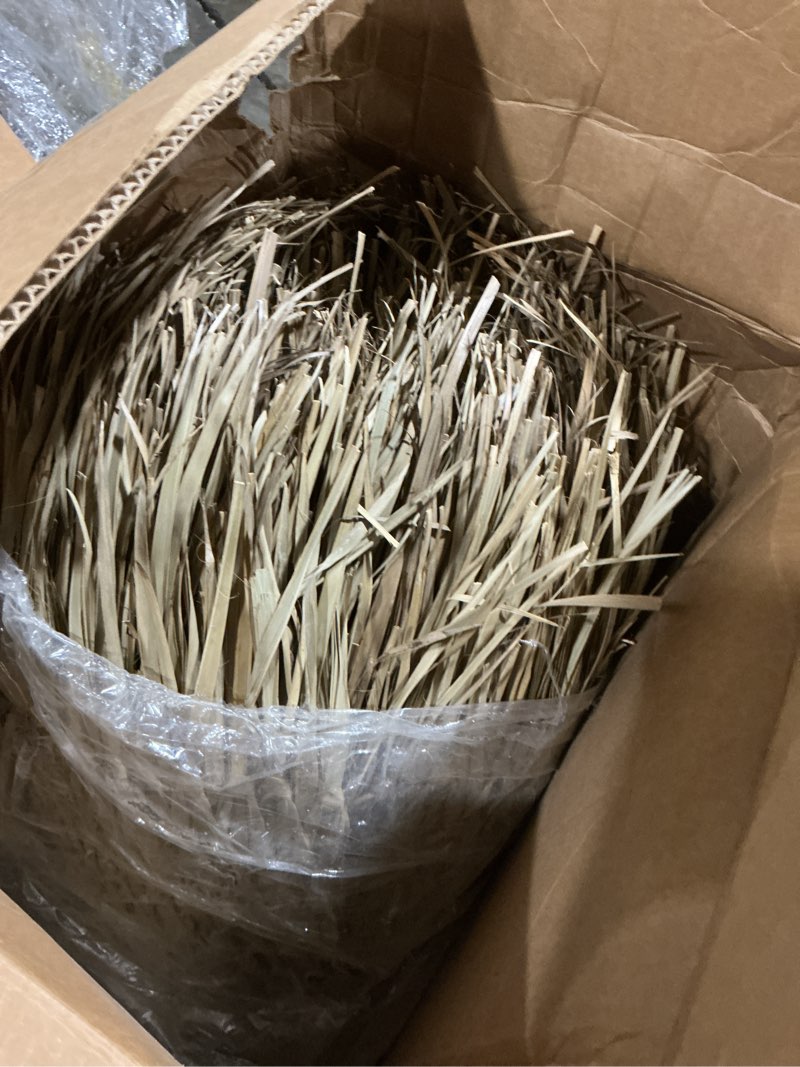 Condition photo showing As Is for amazulu mexican palm thatch roll 35" x 60ft — natural tiki bar & palapa roofing, duck blind grass, patio cover — hand-woven real straw, 175 sq ft coverage — eco-friendly, trim to size 35 inch × 60 feet