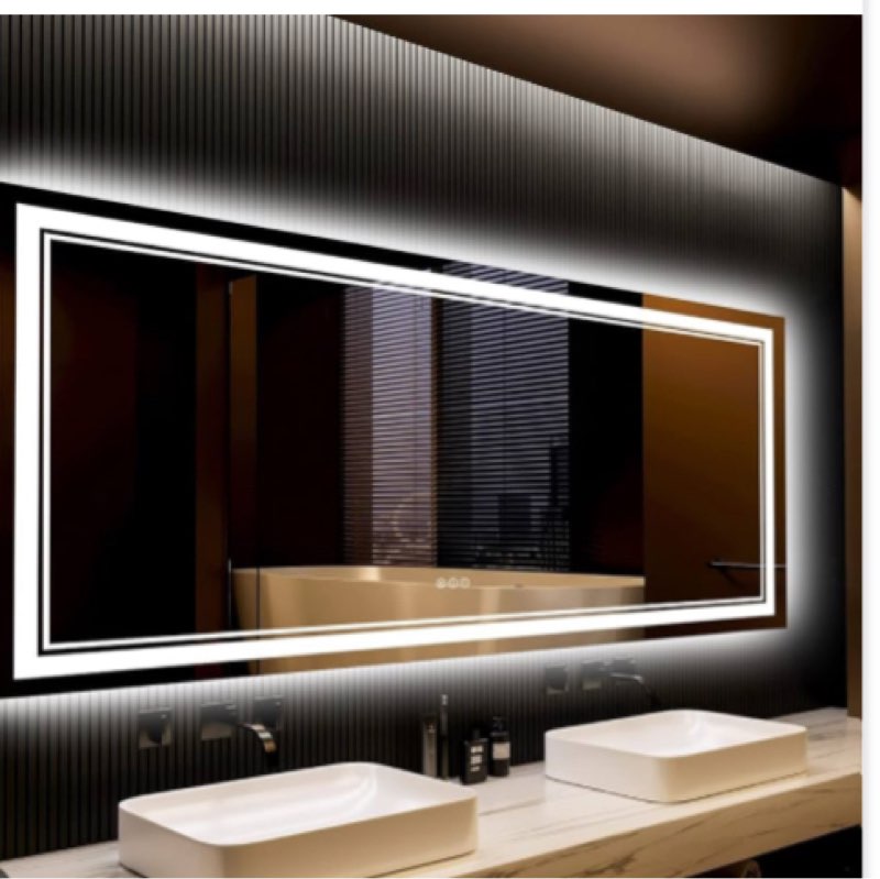 Frontlit & Backlit Bathroom Vanity Mirror LED Lights Anti - Fog Wall M