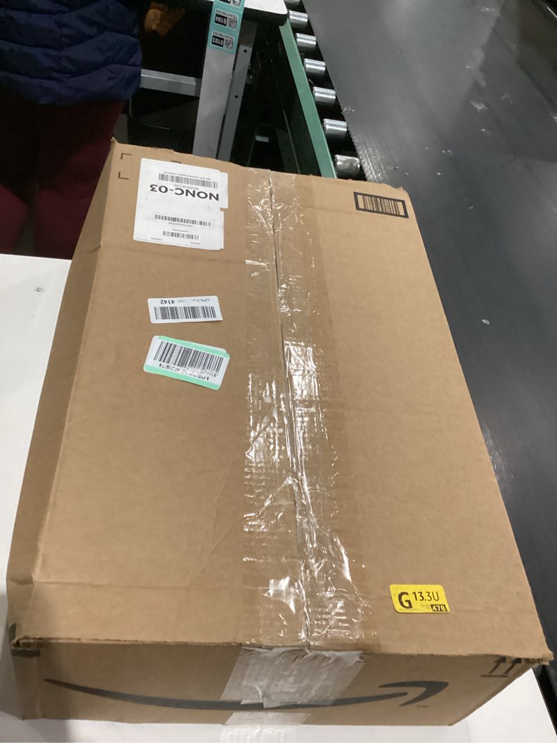 Condition photo showing As Is for KABOER Kids Outdoor Folding Lawn and Camping Chair with Cup Holder and Carrying Bag, Children's Camping Chairs Shark With Umbrella