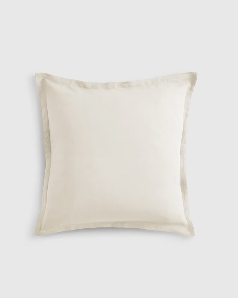 quince european linen euro sham ivory 26x26 