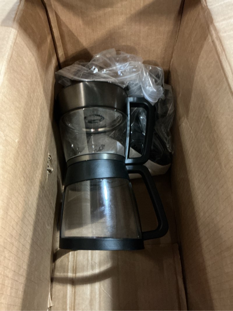 Condition photo showing As Is for SOLAC SIPHON BREWER 3-in-1 Vacuum Coffee Maker, Tea Brewer & Water Boiler, Brushed Stainless Steel and Black, 30 oz