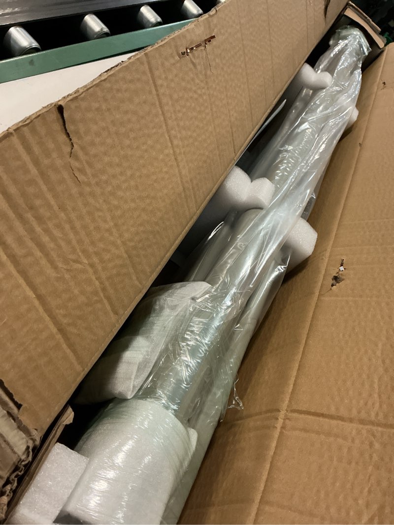 Condition photo showing New/Like New for vidaxl side awning cream screen, gray stand polyester with pu coating, iron 39.4 x 118.1 in cream