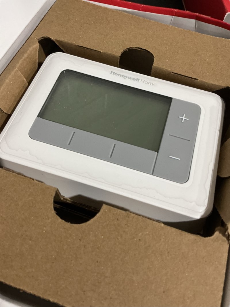 Condition photo showing As Is for honeywell home t5 heating and cooling touch screen programmable thermostat