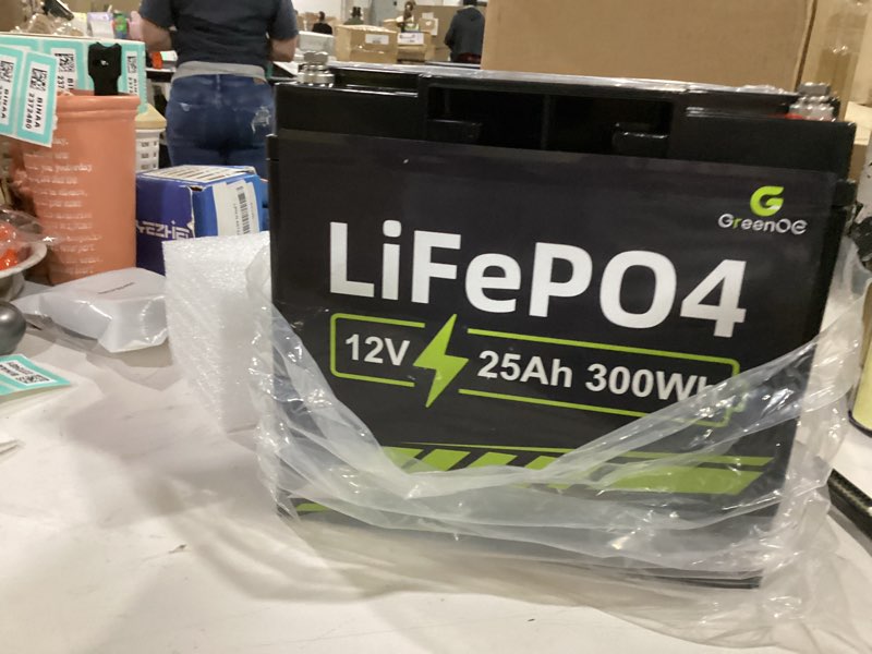 Condition photo showing New/Like New for 12v 25ah lithium lifepo4 deep cycle battery, 3000+ cycles lithium iron phosphate rechargeable battery for scooter, rv/outdoor camping