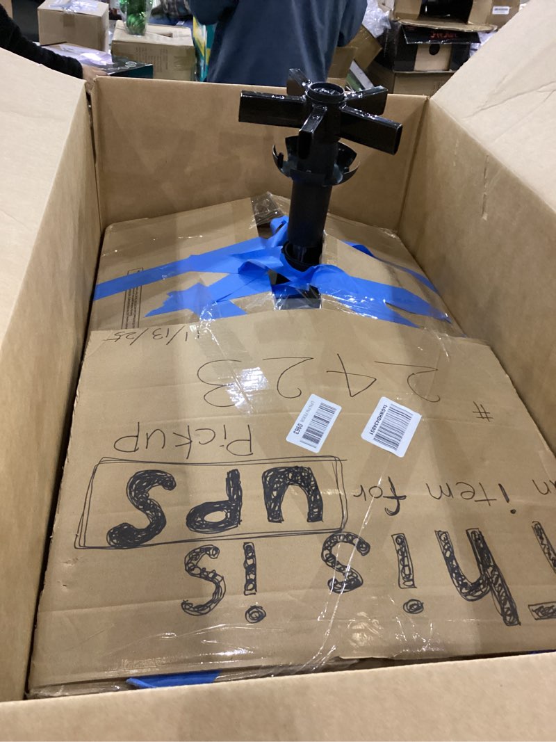 Condition photo showing As Is for Amazon Basics Classic Puresoft PU Padded Mid-Back Height Adjustable Office Computer Desk Chair with Armrest, 26"D x 23.75"W x 42"H, Cream