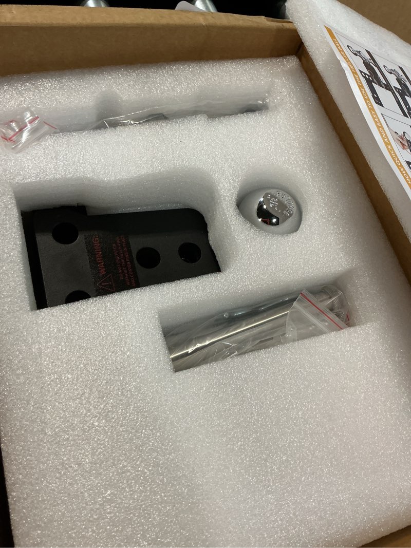 Condition photo showing As Is for trailer hitches, adjustable trailer hitch ball mount - fits 2" receiver, tri-ball (1-7/8" x 2" x 2-5/16"), 5" drop, 10,000 gtw - gt20053b