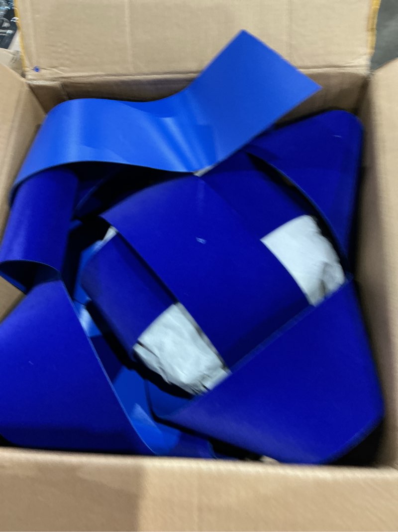 Condition photo showing As Is for big happy birthday car bow large decorative gift wrapping giant pull ribbon bow for birthday christmas party decoration(20 inches,royal blue) royal blue 20 inch (pack of 1)
