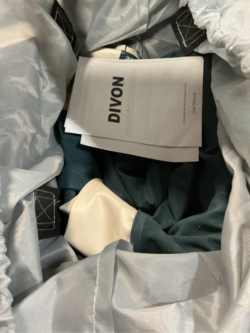 Condition photo showing Good Condition for DIVON Air Mattress Full with Built in Pump,18’’Thicken Inflatable Mattress in 3 Mins,Foldable Blow Up Mattress,Portable Full Size Air Mattress for Camping,Travel&Floor,Air Bed for Adults,660lbs Blue Full 18 Inch