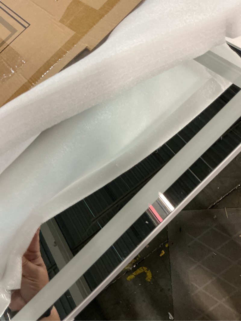 Condition photo showing Good Condition for fennio 23" x 18" vanity mirror with lights?led makeup mirror?hollywood mirror with 3 color modes & adjustable brightness?vanity mirror square white white 23"l x 18"w