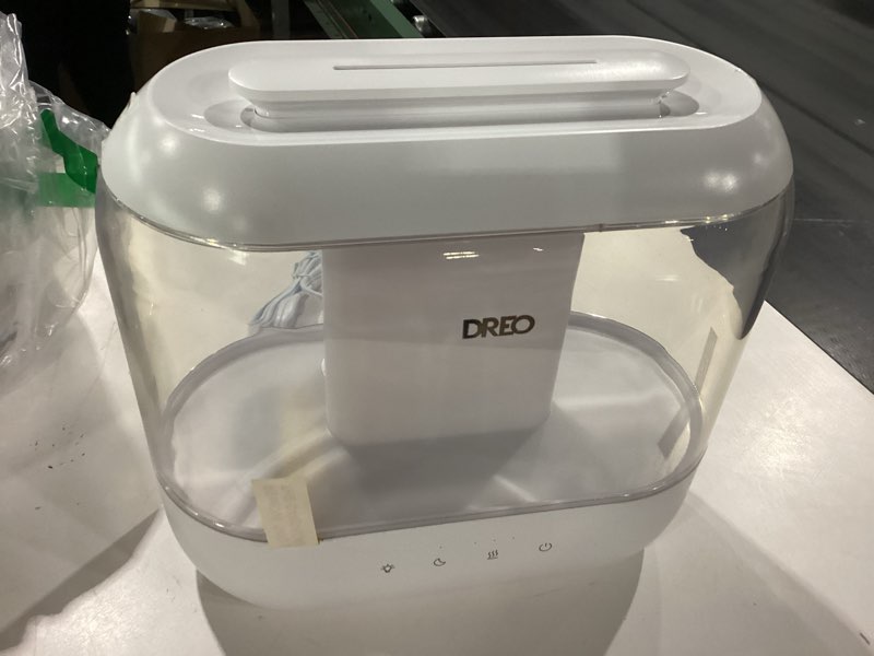 Condition photo showing Good Condition for Dreo Humidifiers for Bedroom, 4L Top Fill for Large Room, 36H Runtime, 28 dB Quiet Supersized Cool Mist Air Humidifier for Baby Nursery, Plants, Indoor, Night Light, Easy to Clean & Fill, White