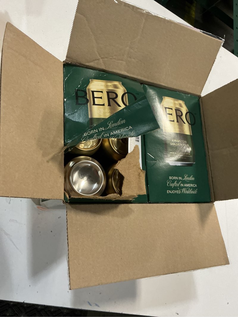 Condition photo showing As Is for bbd: unknown- bero kingston golden pils non-alcoholic beer, 12-pack craft lager-style brew by tom holland, premium na beer with golden taste, alcohol alternative for any occasion kingston golden pils 12 fl oz (pack of 12)