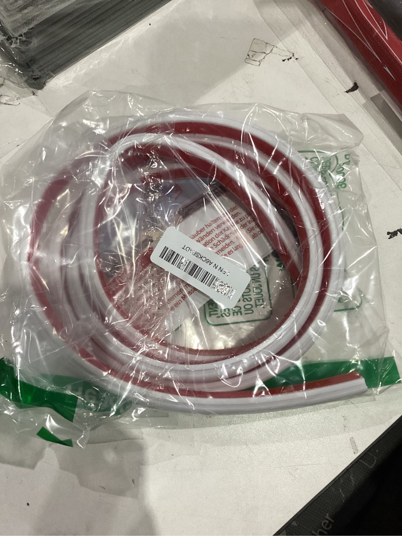 Condition photo showing As Is for Cord Hider Raceway Kit, 78 inch Wall Cable Hider for 1 Cable, Silicone Material Hiding Wall Mount TV Powers Cords in Home Office, W0.59 H0.39in White 78 inch White-NEW