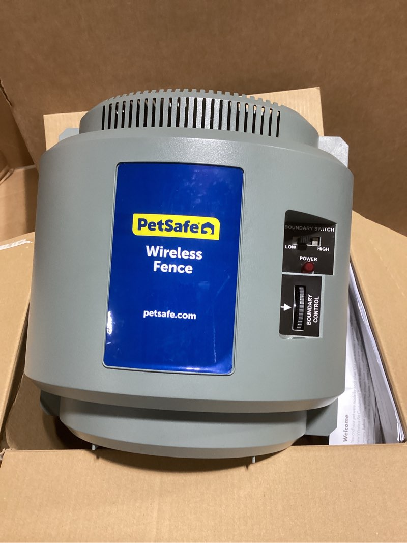 Condition photo showing As Is for PetSafe Wireless Pet Containment System - Original Wireless Electric Fence for Dogs - Covers Up to 1/2 Acre - for Pets 8lb+ Wireless Fence Kit
