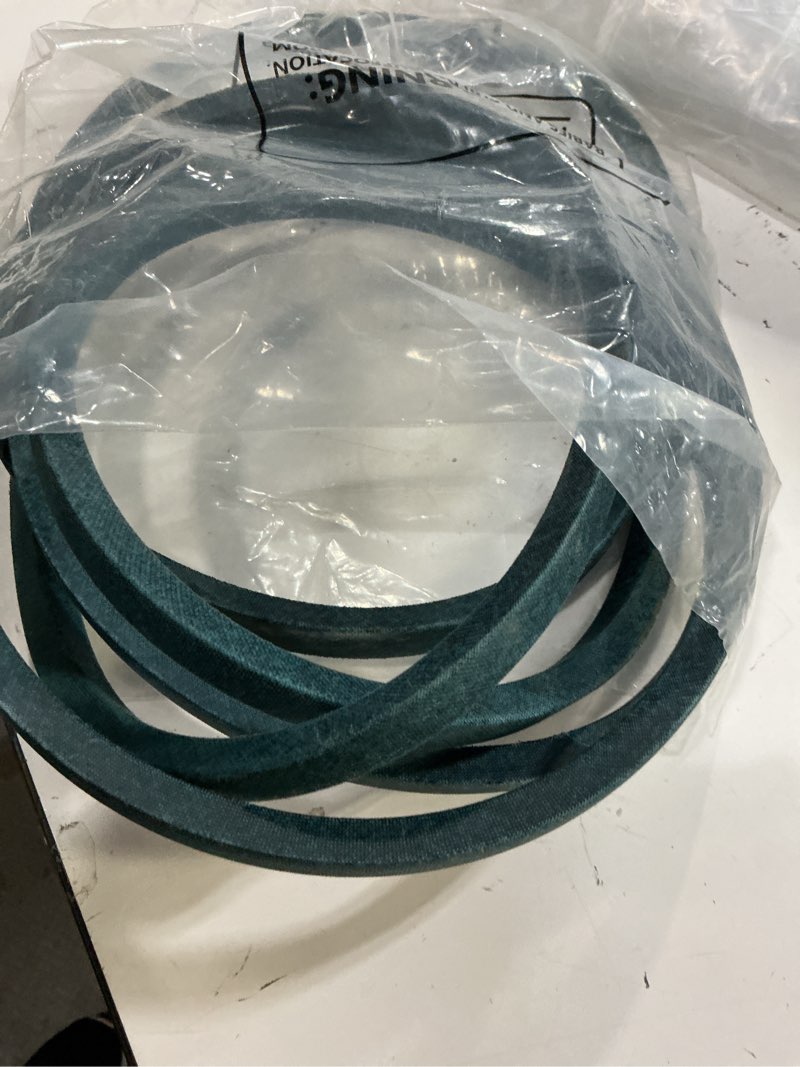 Condition photo showing Good Condition for 5/8" x 145" lawn mower deck/drive belt for ref no b-142, dayco l5145, gates 69145, goodyear 851450, bad boy 041-1420-00, pup and lightning with 48" deck